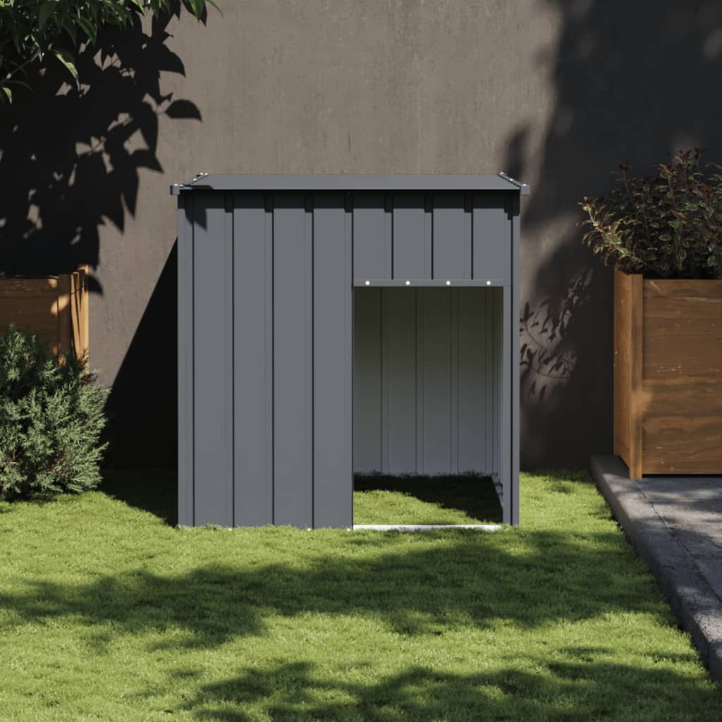 Vidaxxl niche avec toit 110x103x109 cm acier galvanisé anthracite