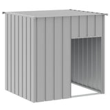 Vidaxxl niche avec toit 110x103x109 cm acier galvanisé gris