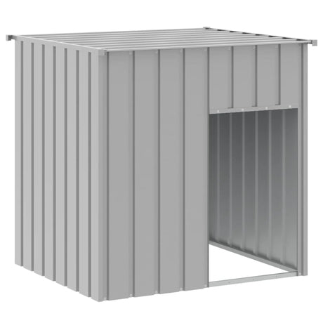 Vidaxxl niche avec toit 110x103x109 cm acier galvanisé gris