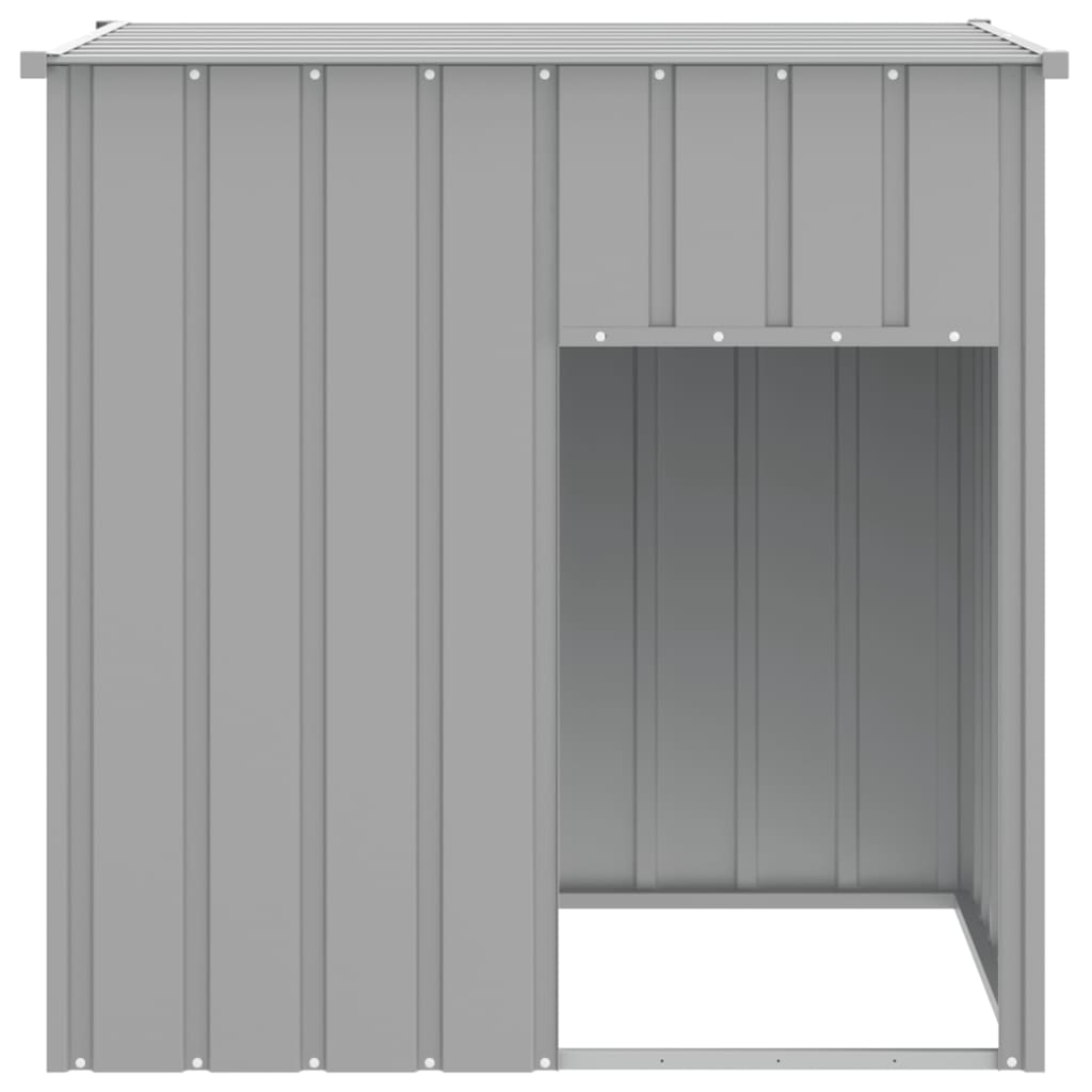 Vidaxxl niche avec toit 110x103x109 cm acier galvanisé gris