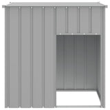 Vidaxxl niche avec toit 110x103x109 cm acier galvanisé gris