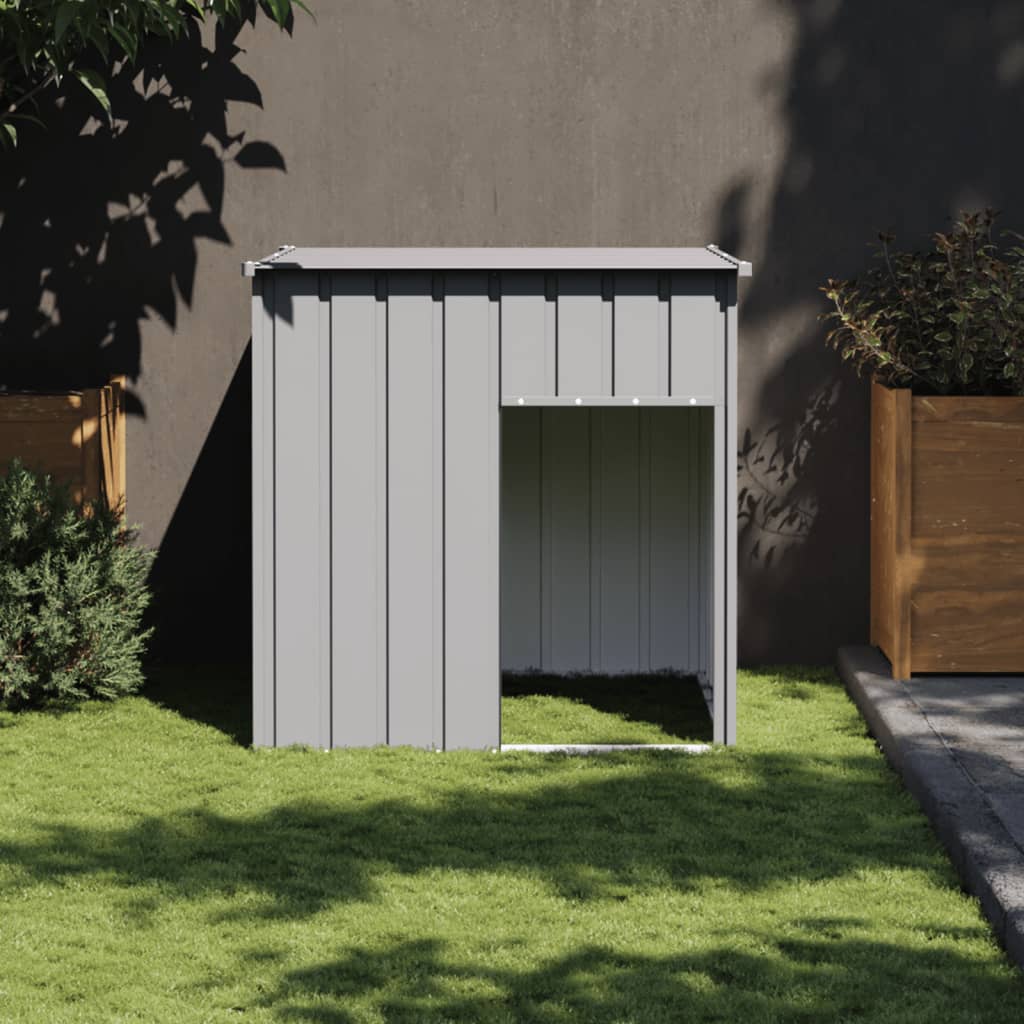 Vidaxxl niche avec toit 110x103x109 cm acier galvanisé gris