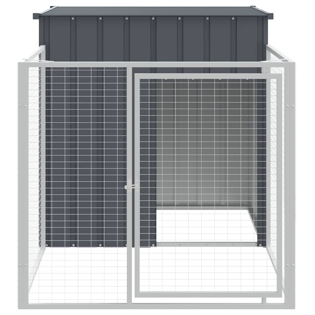 Vidaxxl niche avec toit 110x201x110 cm acier galvanisé anthracite