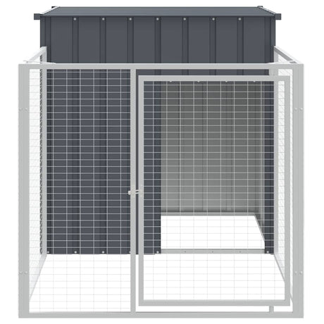Vidaxxl niche avec toit 110x201x110 cm acier galvanisé anthracite