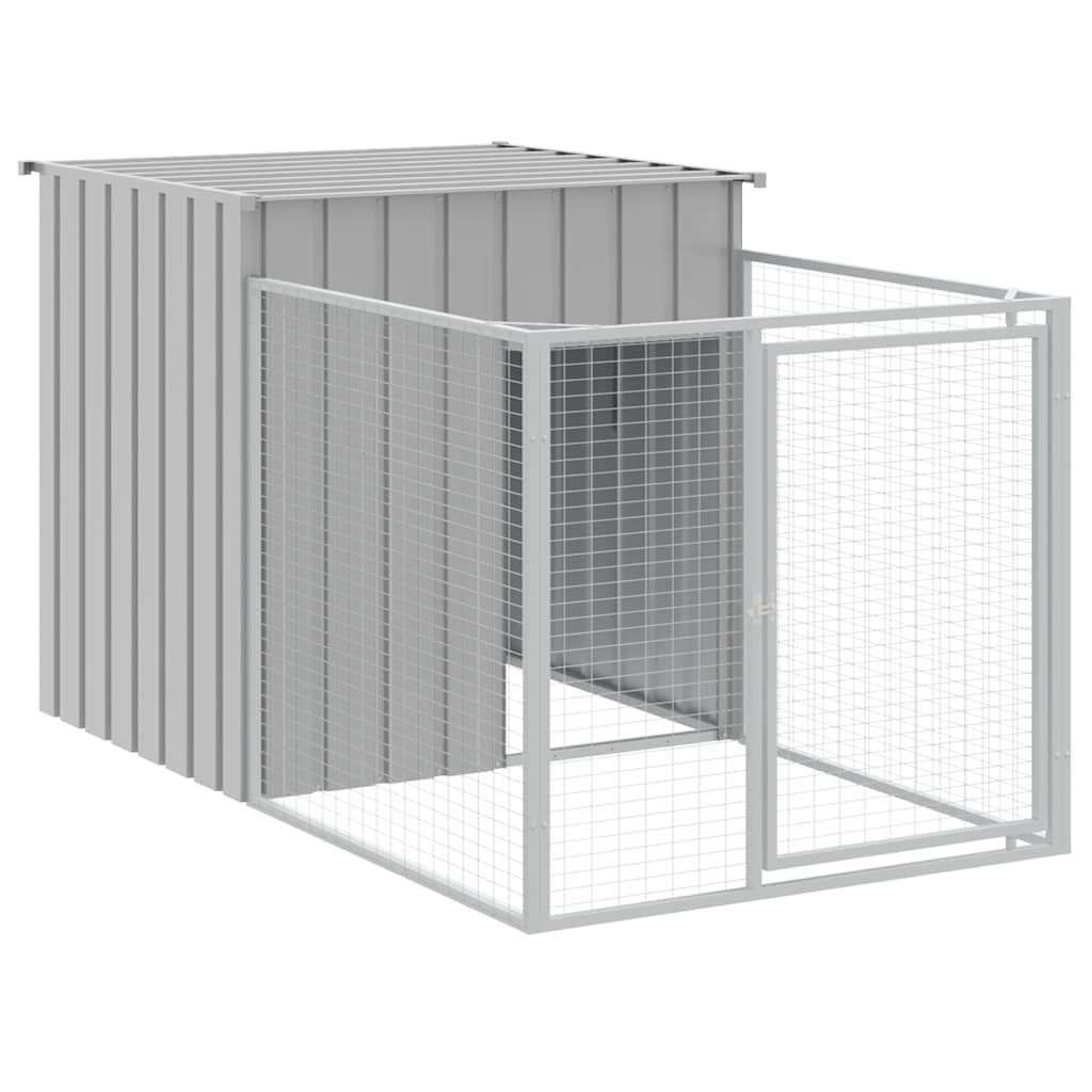 Vidaxxl niche avec toit 110x201x110 cm acier galvanisé gris