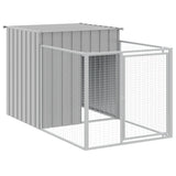 Vidaxxl niche avec toit 110x201x110 cm acier galvanisé gris