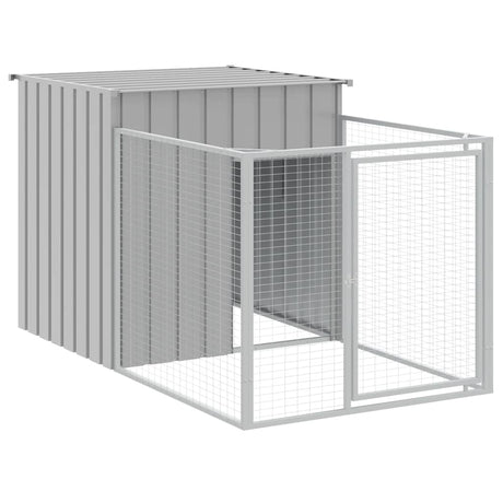 Vidaxxl niche avec toit 110x201x110 cm acier galvanisé gris