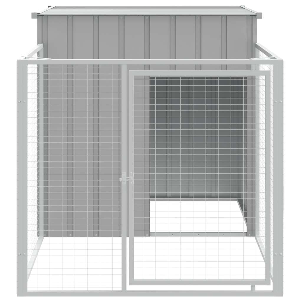 Vidaxxl niche avec toit 110x201x110 cm acier galvanisé gris