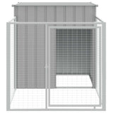 Vidaxxl niche avec toit 110x201x110 cm acier galvanisé gris