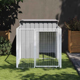 Vidaxxl niche avec toit 110x201x110 cm acier galvanisé gris