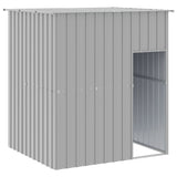 Vidaxl dog loft with roof 165x153x181 cm galvanized steel gray