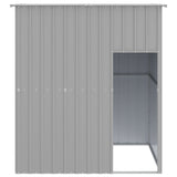 Vidaxl dog loft with roof 165x153x181 cm galvanized steel gray