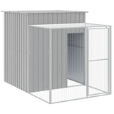VidaXL Poulailler avec Enclos 165x251x181 cm Acier Galvanisé Gris