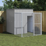 VidaXL Poulailler avec Enclos 165x251x181 cm Acier Galvanisé Gris