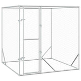 Vidaxxl chenil d'extérieur pour chien 2x2x2 m acier galvanisé argent