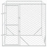 Vidaxl dog kennel for outside 2x2x2 m galvanized steel silver