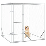 Vidaxxl chenil d'extérieur pour chien 2x2x2 m acier galvanisé argent