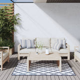 Vidaxx tapis d'extérieur réversible 80x150 cm bleu marine et blanc