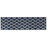 Vidaxx tapis d'extérieur réversible 80x250 cm bleu marine et blanc