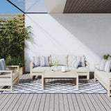 Vidaxx tapis d'extérieur réversible 80x250 cm bleu marine et blanc