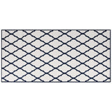Vidaxx tapis d'extérieur réversible 100x200 cm bleu marine et blanc