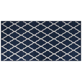 Vidaxx tapis d'extérieur réversible 100x200 cm bleu marine et blanc