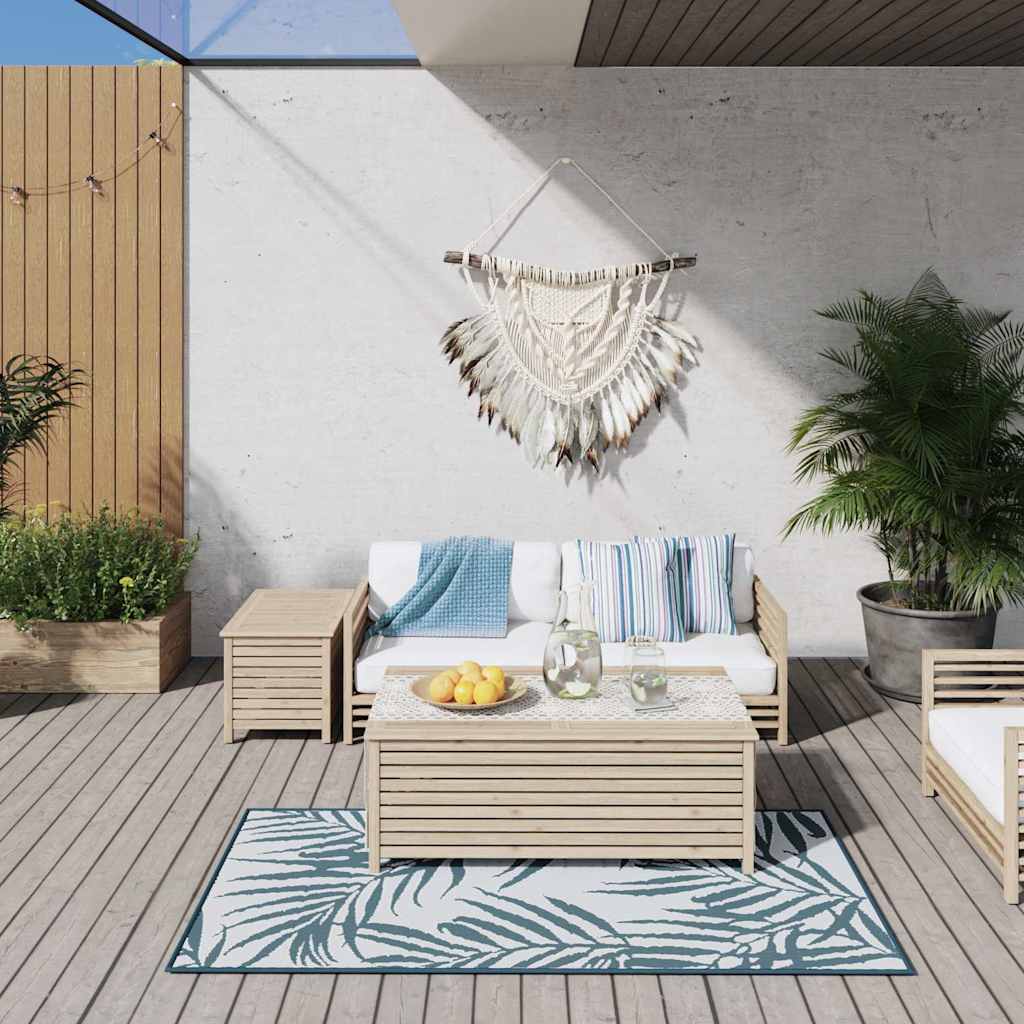 Vidaxx tapis d'extérieur réversible 80x150 cm aqua et blanc