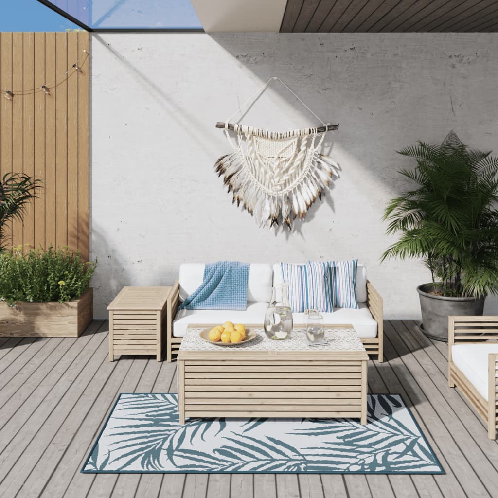 Vidaxx tapis d'extérieur réversible 80x150 cm aqua et blanc