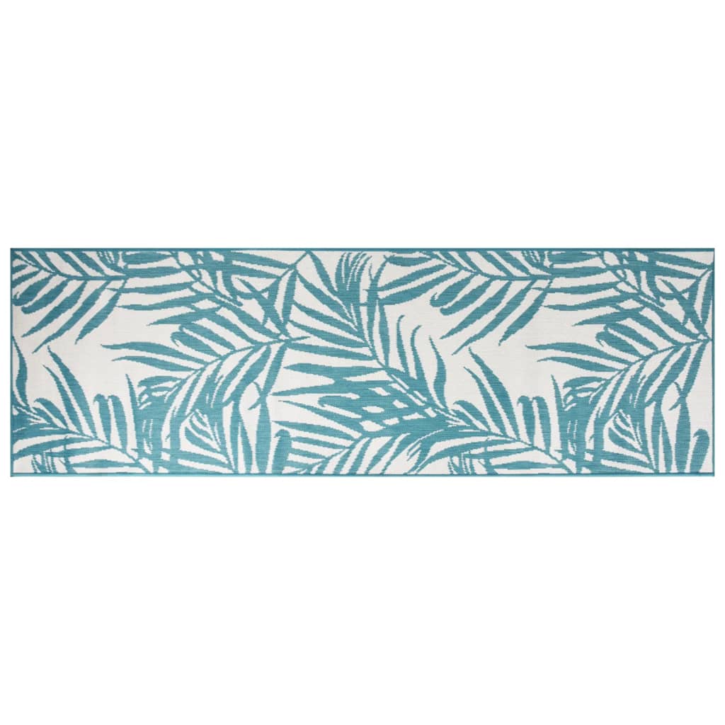 Vidaxx tapis d'extérieur réversible 80x250 cm aqua et blanc