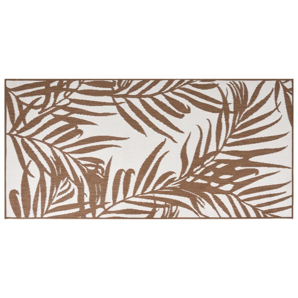 Vidaxx tapis d'extérieur réversible 80x150 cm marron et blanc