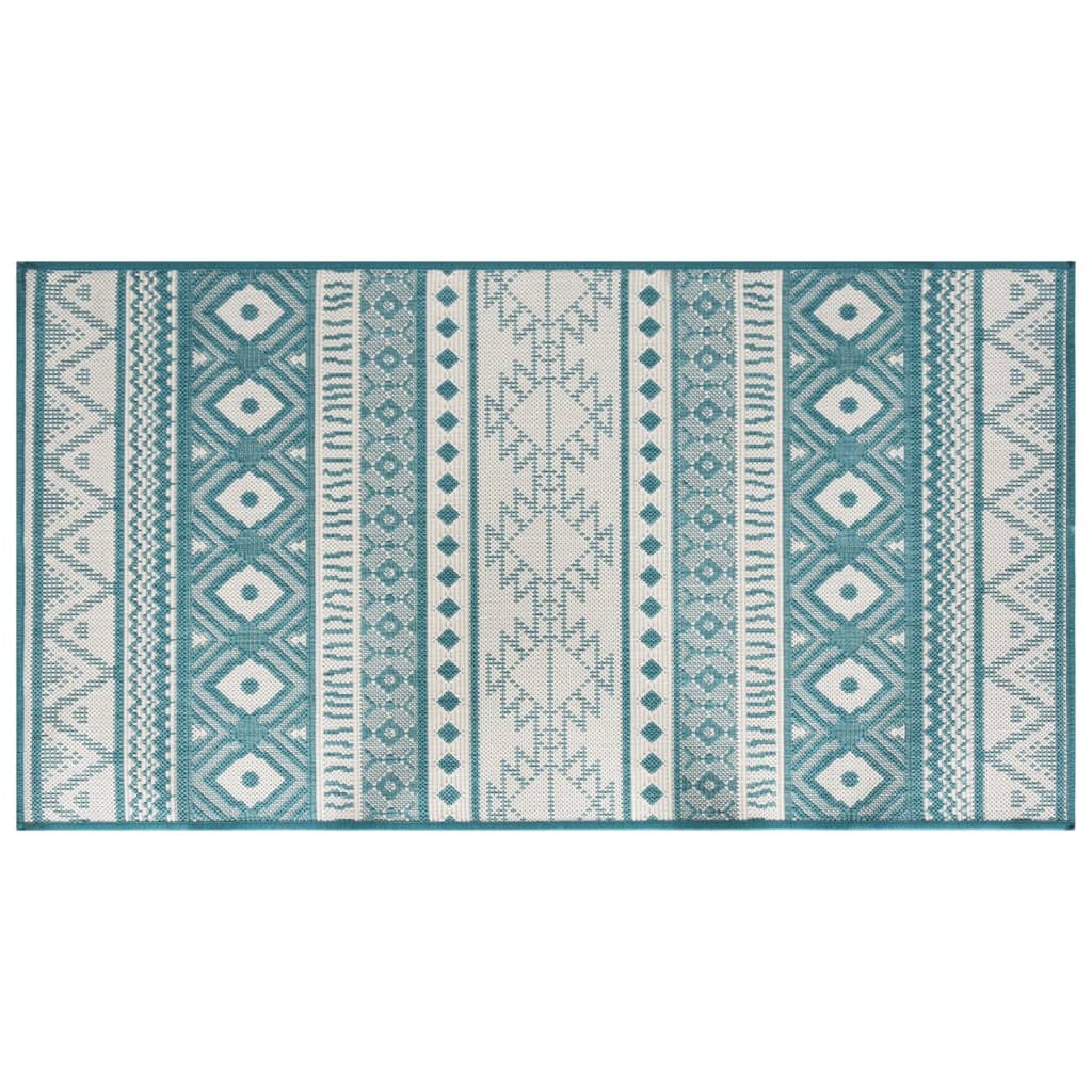 Vidaxx tapis d'extérieur réversible 80x150 cm aqua et blanc