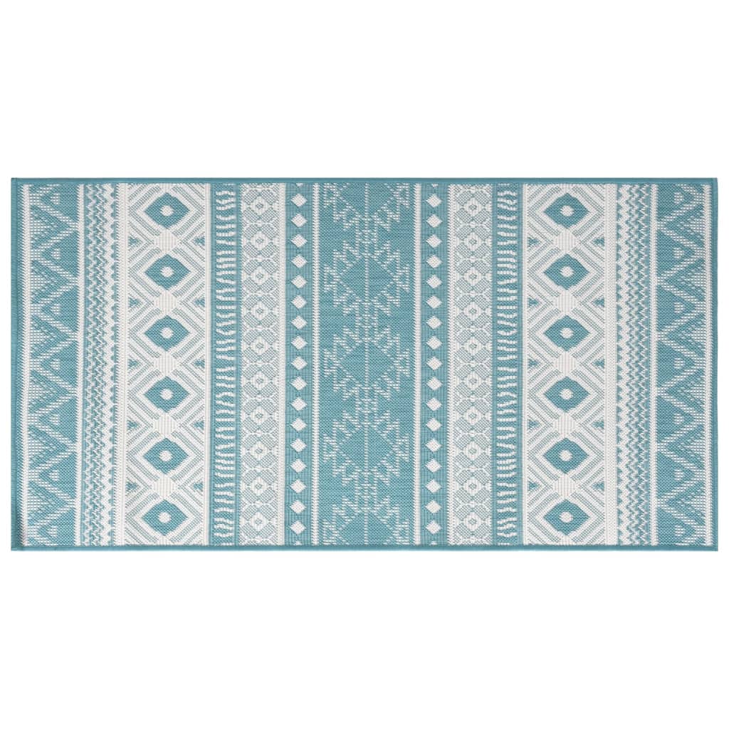Vidaxx tapis d'extérieur réversible 80x150 cm aqua et blanc