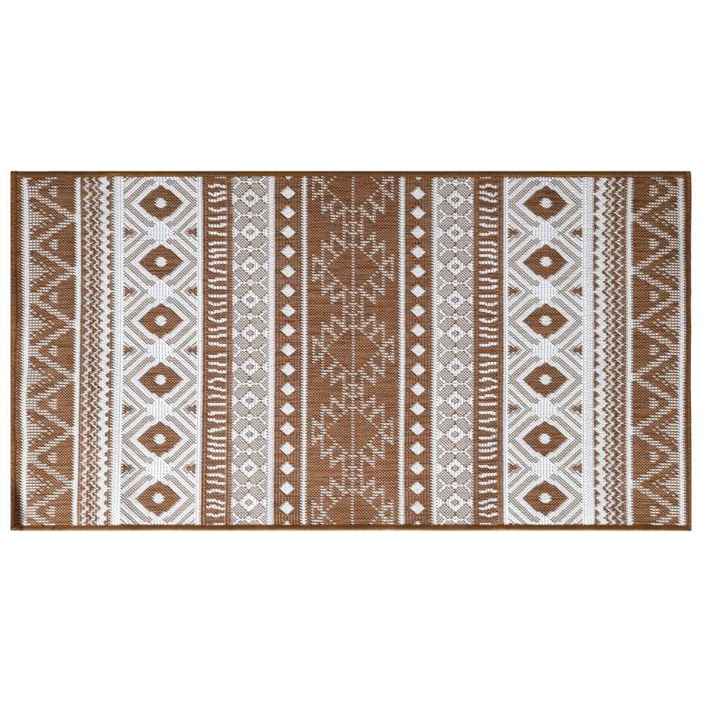 Vidaxx tapis d'extérieur réversible 80x150 cm marron et blanc