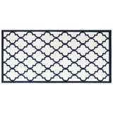 Vidaxx tapis d'extérieur réversible 80x150 cm bleu marine et blanc