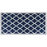 Vidaxx tapis d'extérieur réversible 80x150 cm bleu marine et blanc