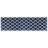Vidaxx tapis d'extérieur réversible 80x250 cm bleu marine et blanc