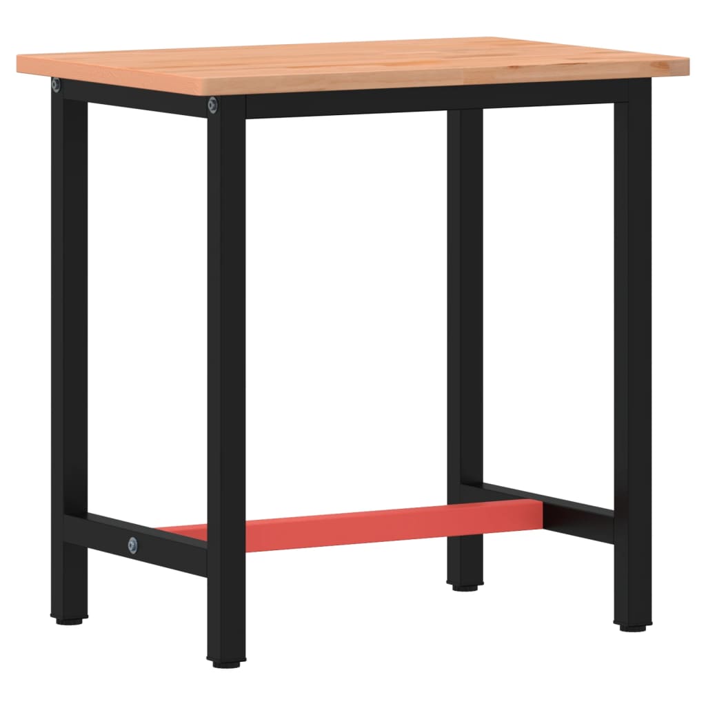 Vidaxl Workbench 80x55x81,5 cm Fast bøg træ og metal