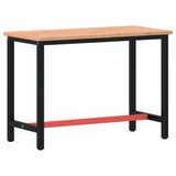 Vidaxl Workbench 115x55x81,5 cm Festes Buchenholz und Metall