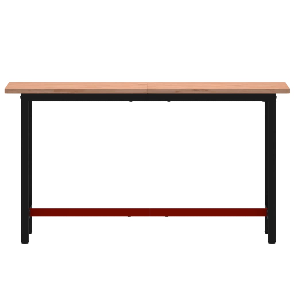 Vidaxl Workbench 150x55x81,5 cm Solid bøg træ og metal