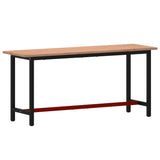 Vidaxl Workbench 180x55x81,5 cm Beech en bois et métal