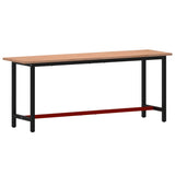 Vidaxl Workbench 200x55x81.5 cm Legno di faggio solido e metallo