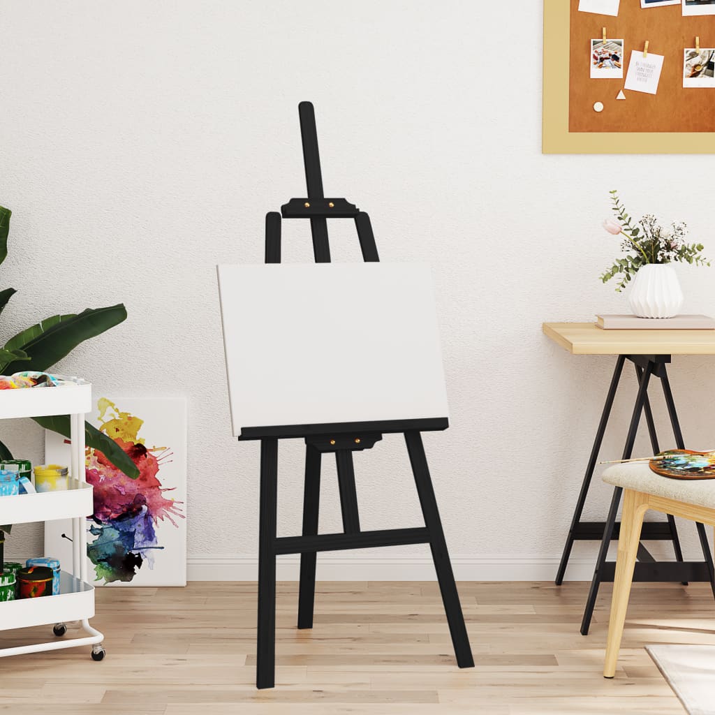 Vidaxl Easel 53.5x95x127 cm Solid Pine Black