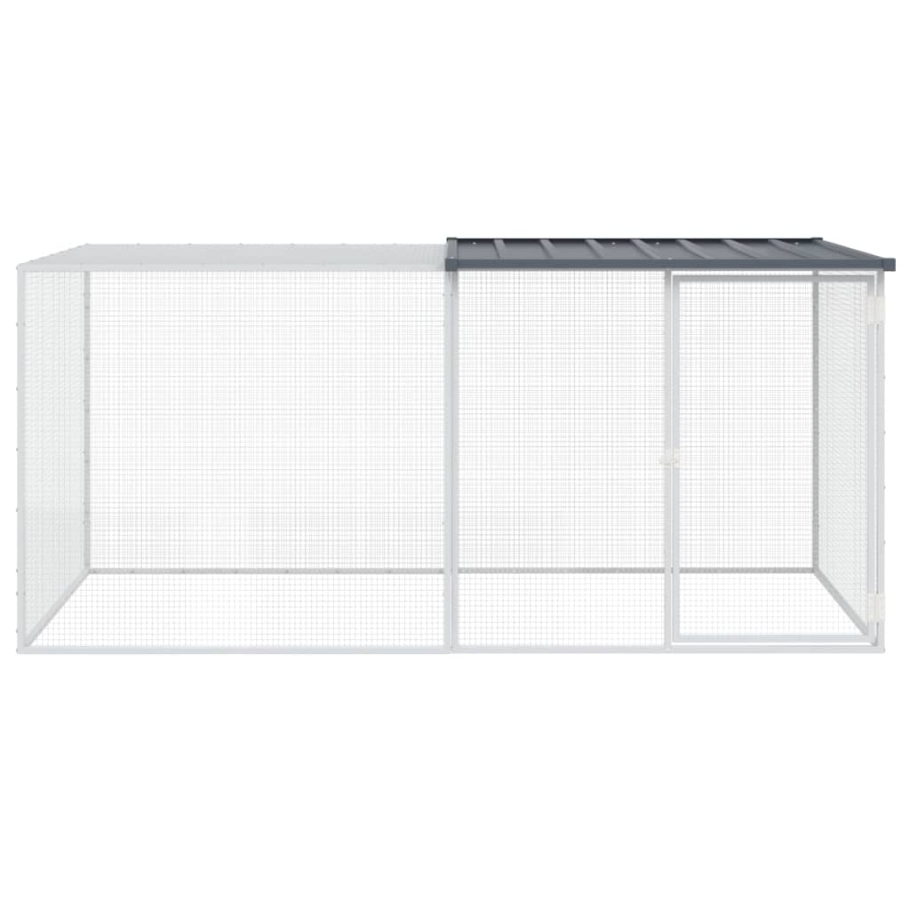 VidaXL Poulailler avec Toit 203x98x90 cm Acier Galvanisé Anthracite