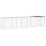 VidaXL Poulailler avec Toit 403x98x90 cm Acier Galvanisé Anthracite