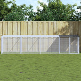 VidaXL Poulailler avec Toit 403x98x90 cm Acier Galvanisé Anthracite