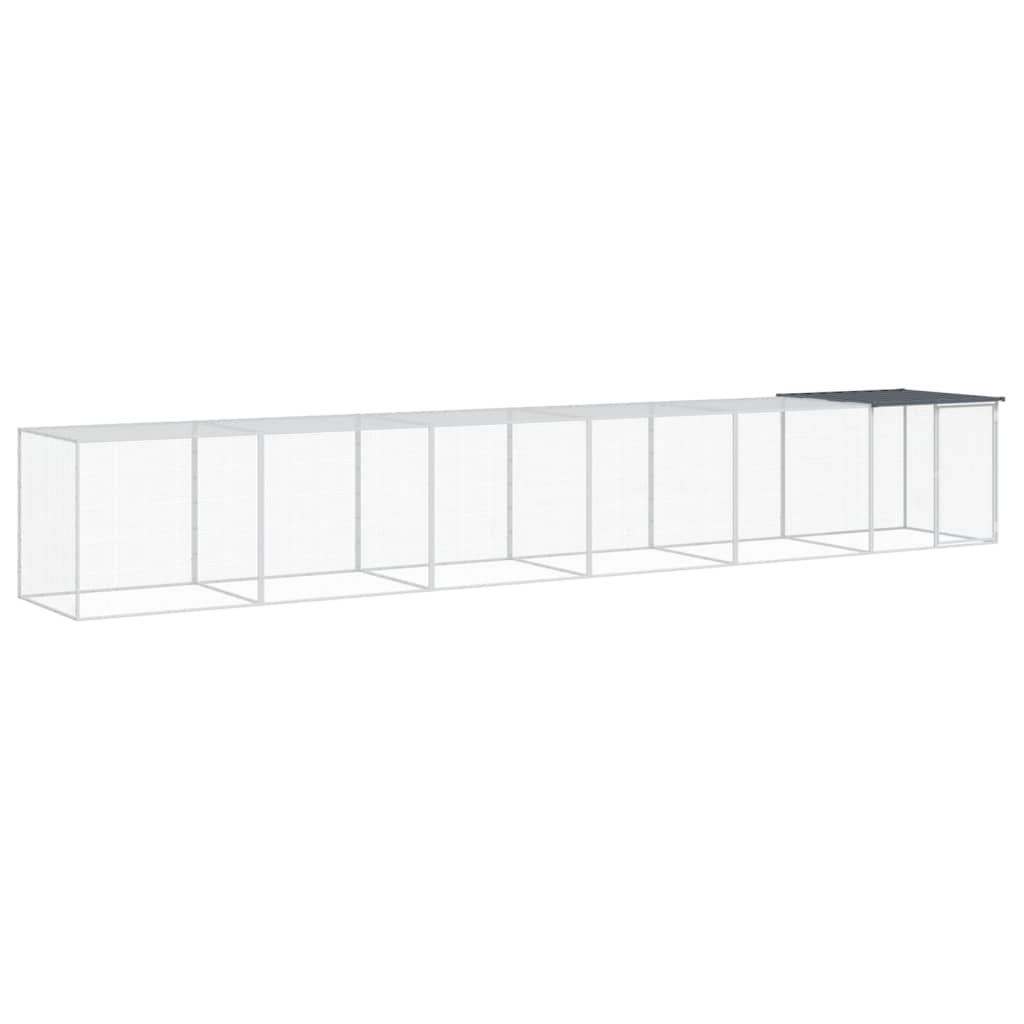 VidaXL Poulailler avec Toit 603x98x90 cm Acier Galvanisé Anthracite