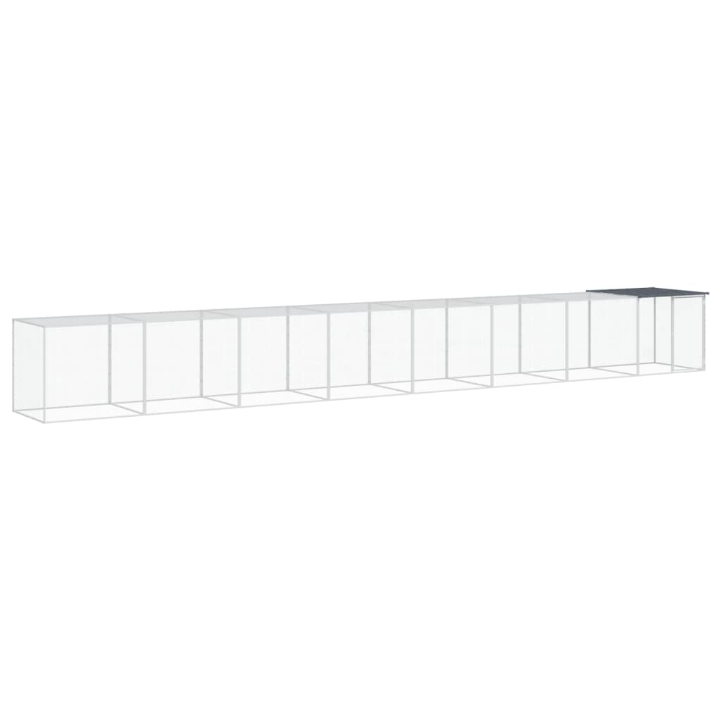 VidaXL Poulailler avec Toit 803x98x90 cm Acier Galvanisé Anthracite