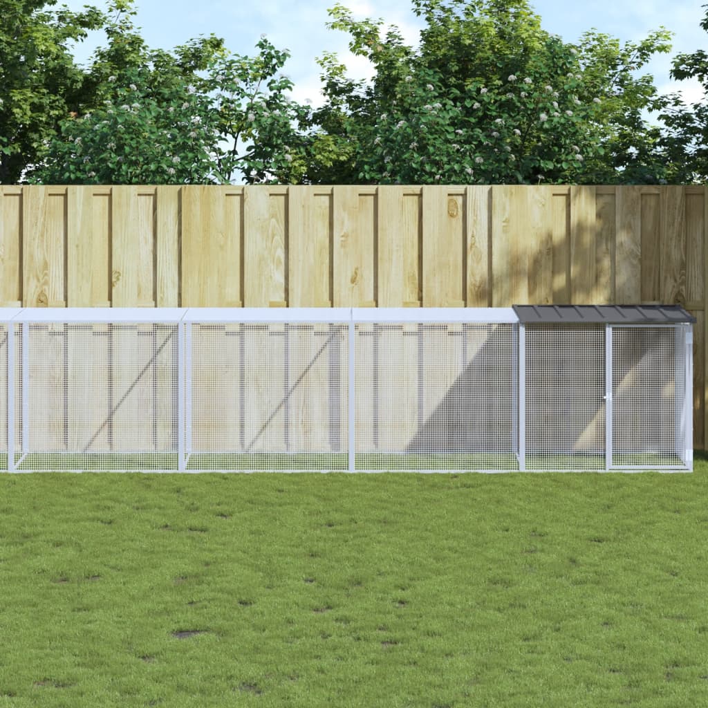 VidaXL Poulailler avec Toit 1003x98x90 cm Acier Galvanisé Anthracite