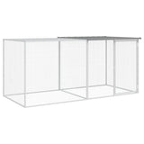 VidaXL Poulailler avec Toit 203x98x90 cm Acier Galvanisé Gris Clair