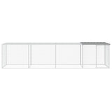 VidaXL Poulailler avec Toit 403x98x90 cm Acier Galvanisé Gris Clair